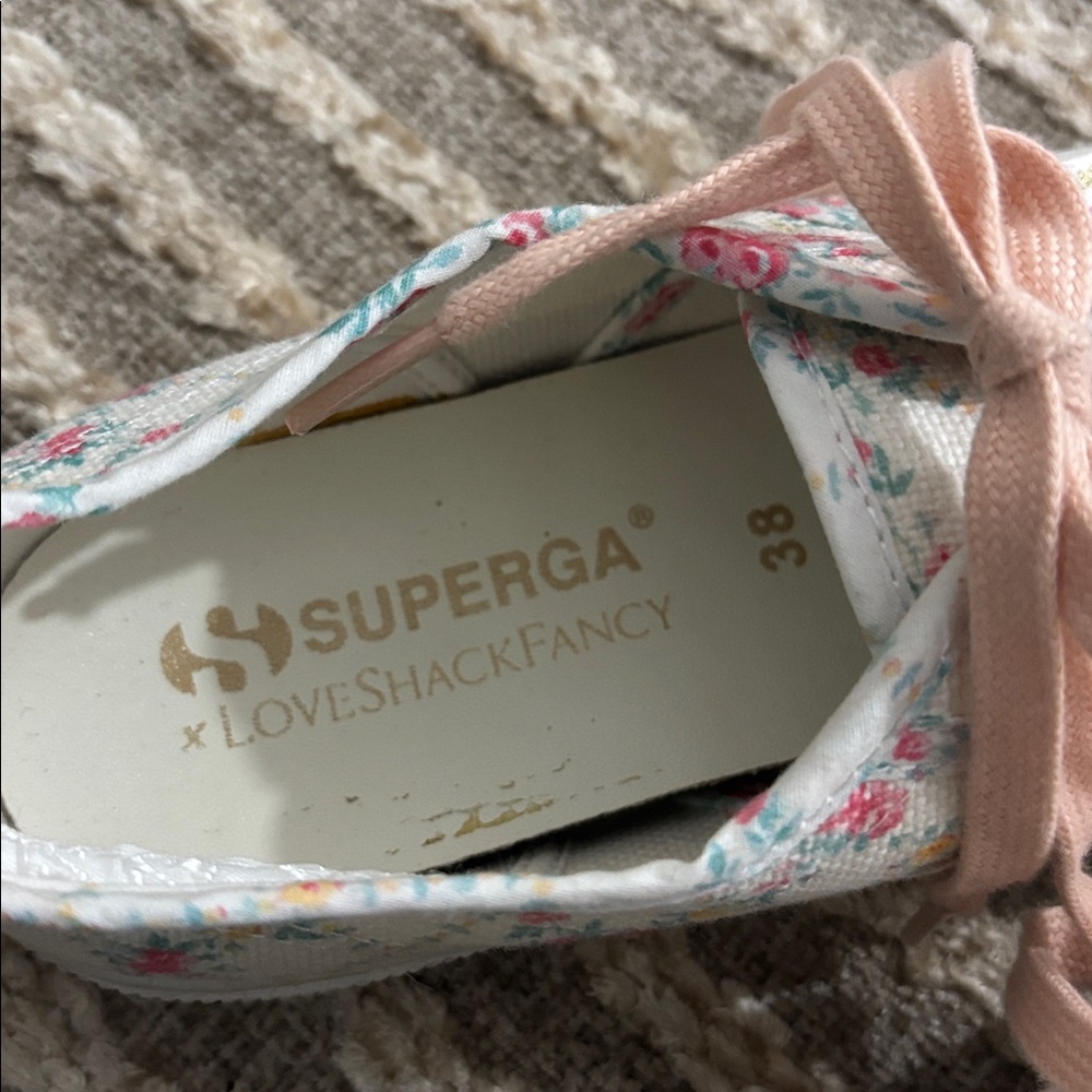 LoveShackFancy x‎ Superga Floral Chunky Sneakers Size 7.5 - Picture 9 of 16